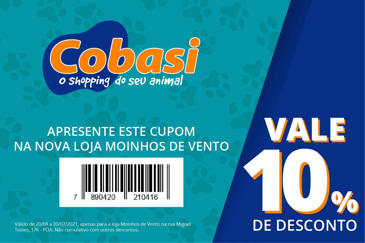 Cobasi Porto Alegre: kéngingkeun 10% OFF di toko Moinhos de Vento
